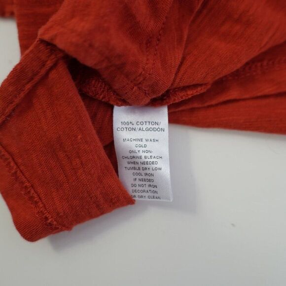 Ann Taylor Loft Red Top / Blouse‎ XL Vintage Soft Scoop Neck Embroidered Lace - Picture 8 of 8